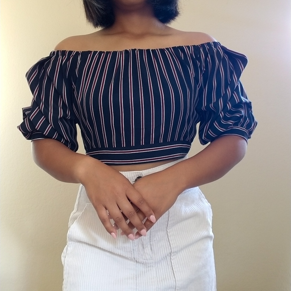 Striped Puffsleeve Blouse